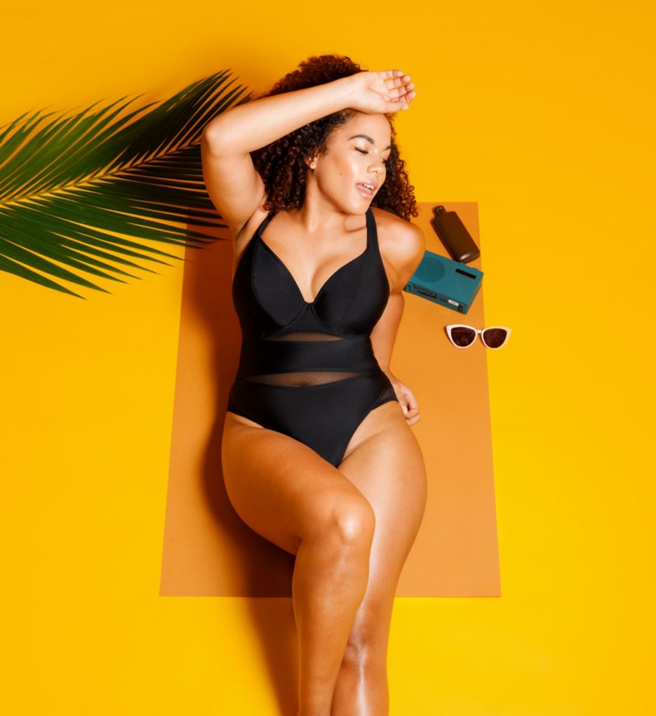 Curvy kate sheer deals class plunge swimsuit