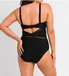 First Class Plunge One Piece Swimsuit Black 30D