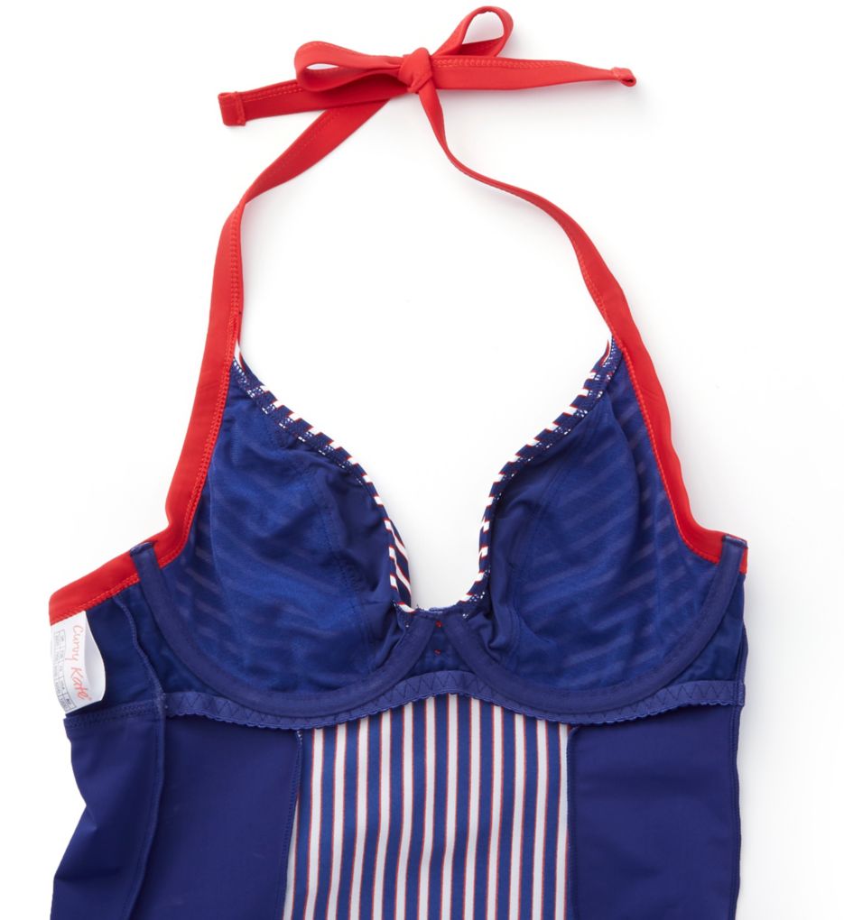 Ahoy Halterneck Tankini Swim Top-cs2