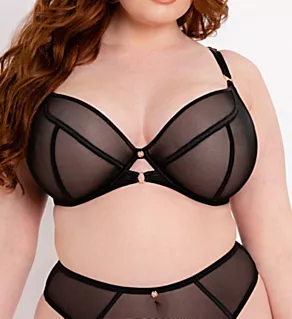 Scantilly Exposed Plunge Underwire Bra Black 32E