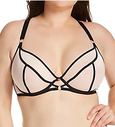 Scantilly Exposed Plunge Underwire Bra Pink/Black 30E