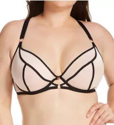 Scantilly Exposed Plunge Underwire Bra Pink/Black 30E