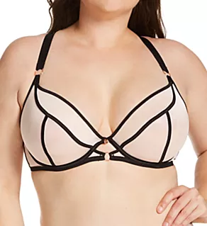 Scantilly Exposed Plunge Underwire Bra Pink/Black 30E