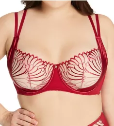 Scantilly Fallen Angel Balcony Bra Garnet Red 30F