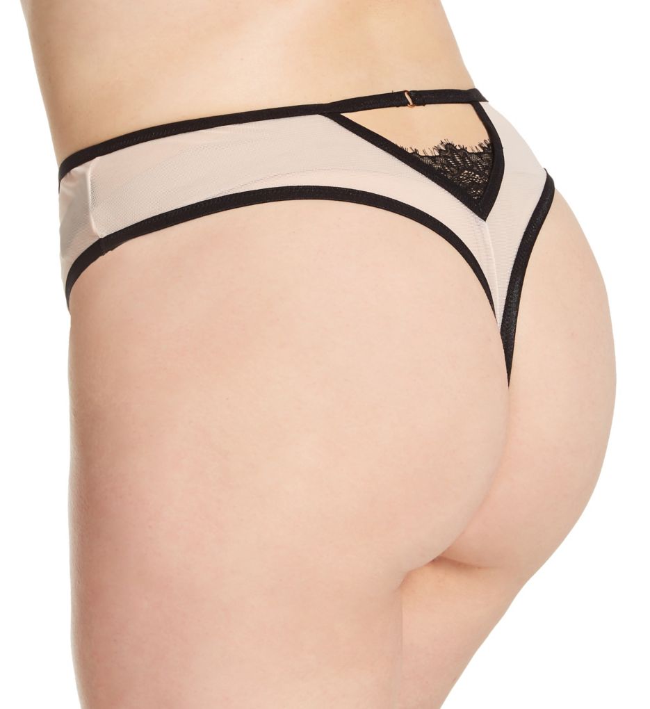 Curvy Kate Scantilly Exposed High Waist Thong Pink/Black S  - Image 2