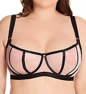 Scantilly Sheer Chic Balcony Bra Mink/Black 32E
