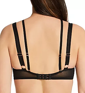 Scantilly Buckle Up Padded Half Cup Bra Black 32F