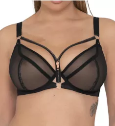 Scantilly Unzipped Plunge Bra Black 30E