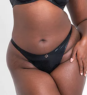 Scantilly Serpent Thong Panty Black S