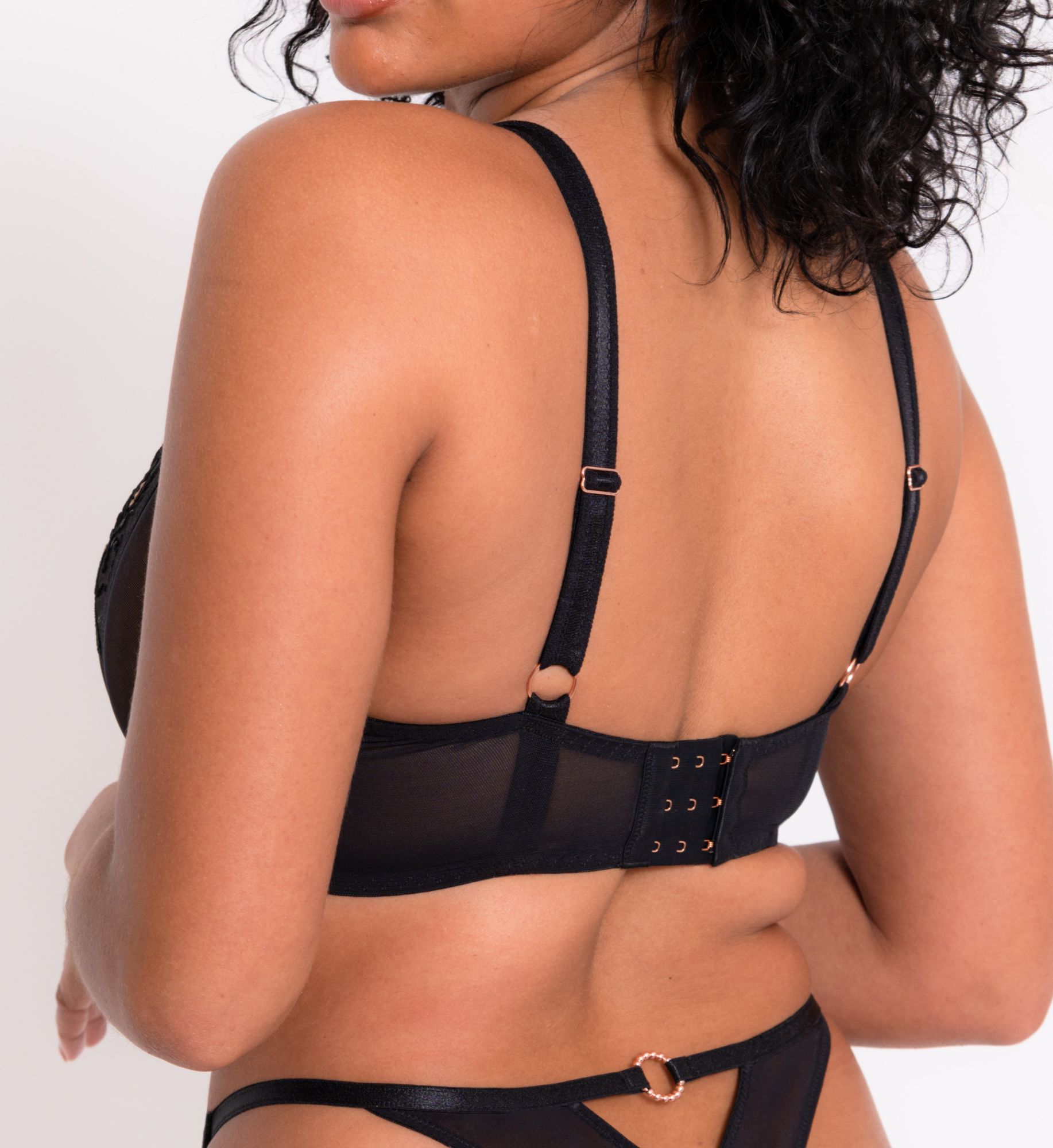 Curvy Kate Ornate Non-Padded Balcony Bra Black 32GG  - Image 2