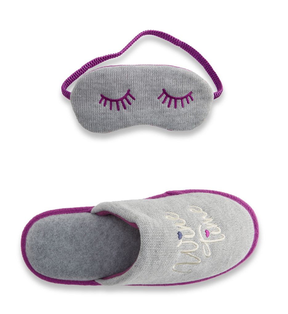 Wine Time Memory Foam Slipper & Eye Set-fs