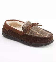 Ethan Plaid Moc Slipper With Memory Foam CoffP1 XL