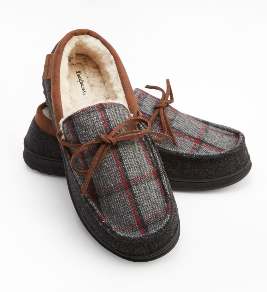 Ethan Plaid Moc Slipper With Memory Foam-cs1