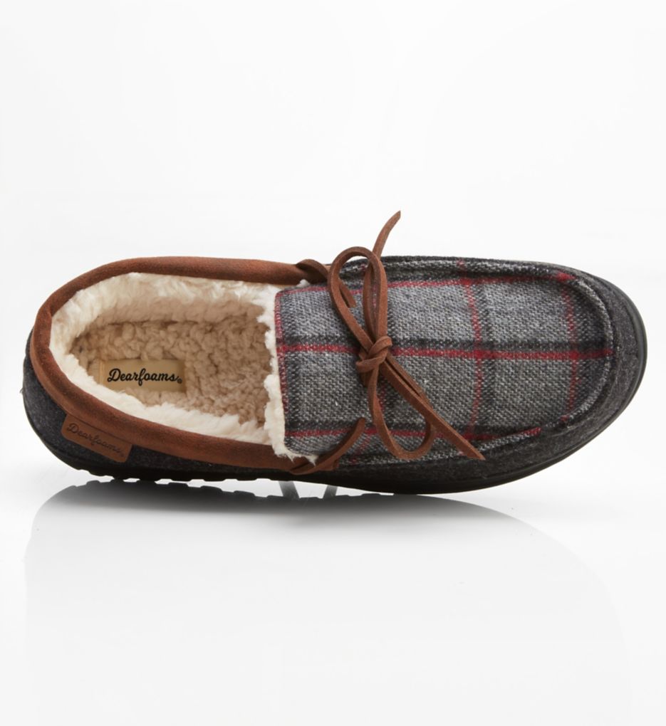 Ethan Plaid Moc Slipper With Memory Foam-fs