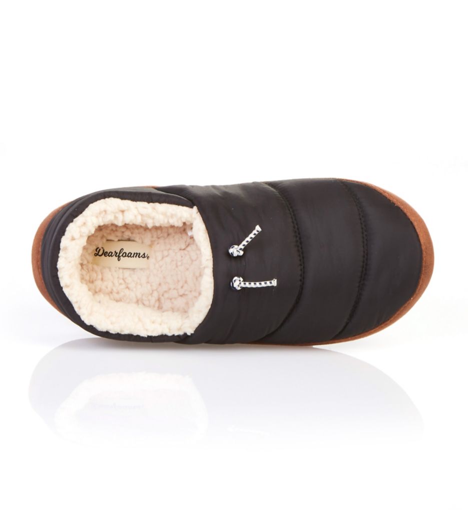 Cedar Nylon Sleeping Bag Closed Back Slipper Black M by Dearfoams