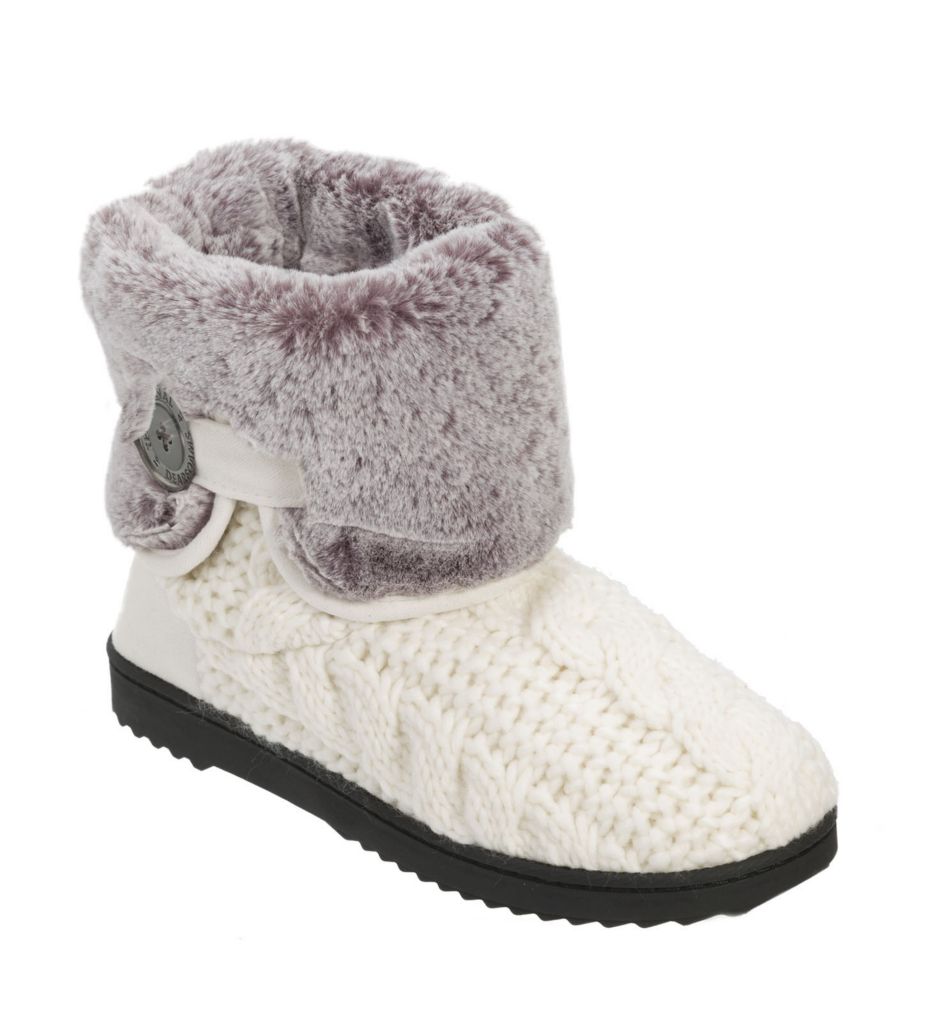 Cable Knit Boot with Plush Cuff