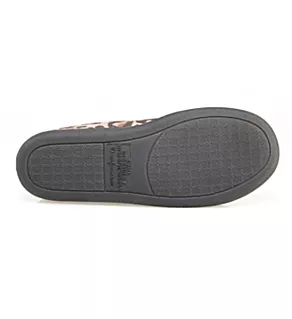 Rebecca Microfiber Velour Closed Back Slipper Desert Animal L