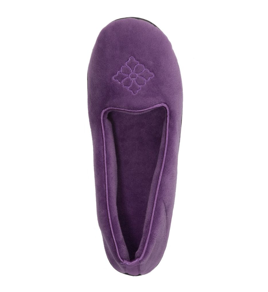 Rebecca Microfiber Velour Closed Back Slipper-fs