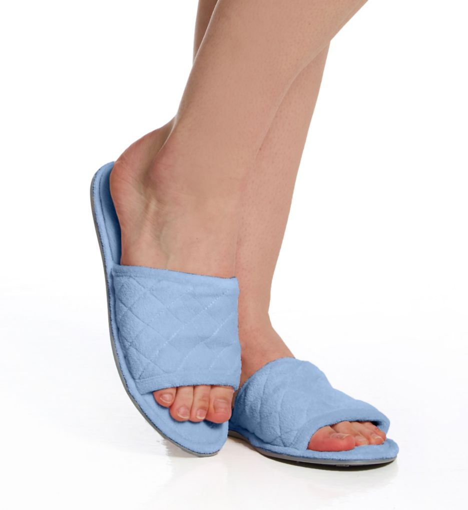 Beatrice Microfiber Terry Slide with Quilted Vamp