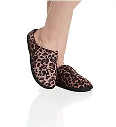Darcy Velour Clog Slipper with Quilted Cuff Desert Animal M