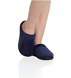 Darcy Velour Clog Slipper with Quilted Cuff Peacoat M