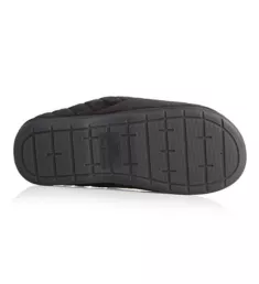 Darcy Velour Clog Slipper with Quilted Cuff Black M