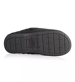 Darcy Velour Clog Slipper with Quilted Cuff Black L