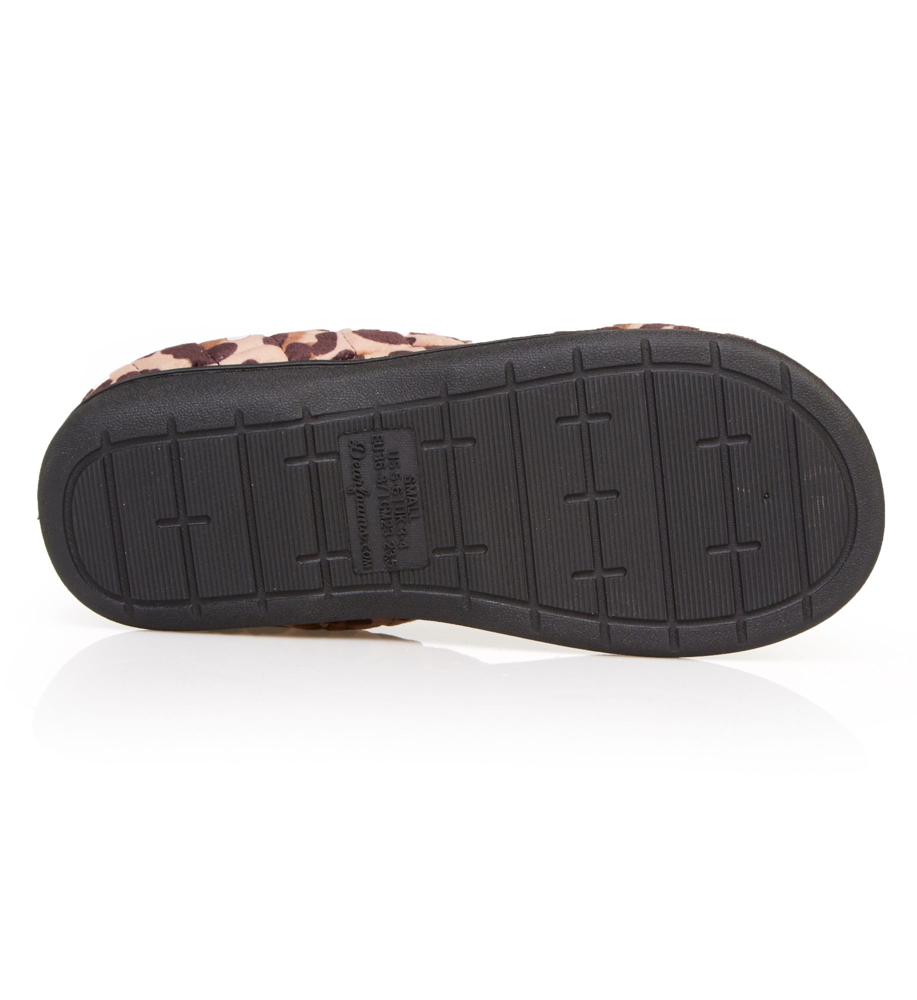 Dearfoams Darcy Velour Clog Slipper with Quilted Cuff Desert Animal L  - Image 2