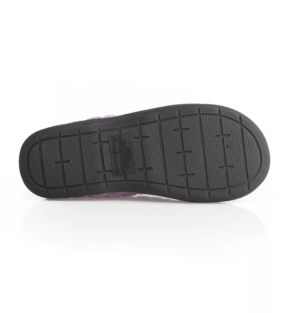 Darcy Velour Clog Slipper with Quilted Cuff Smokey Purple S