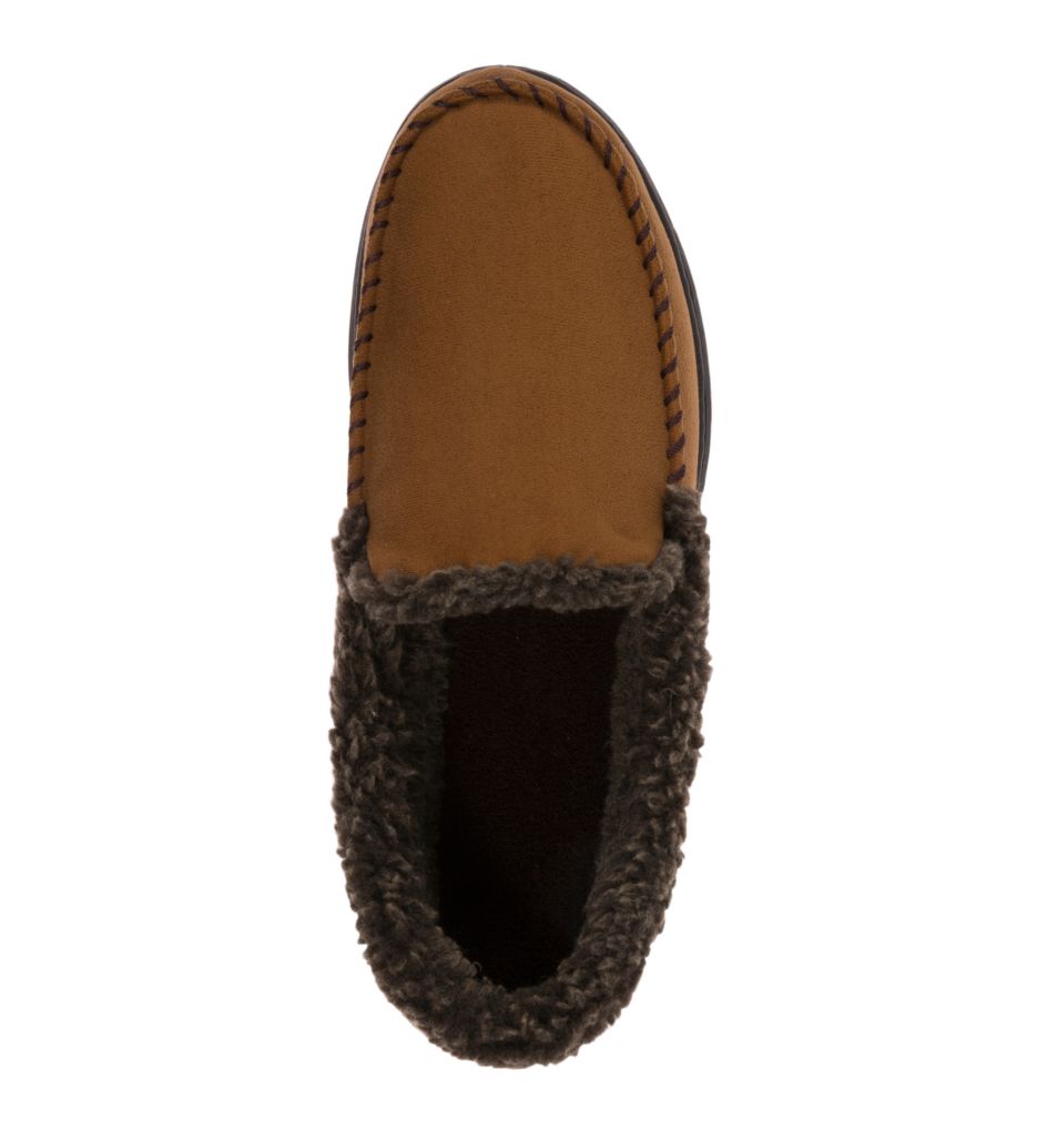 Microfiber Suede Moc Slipper With Memory Foam-cs1