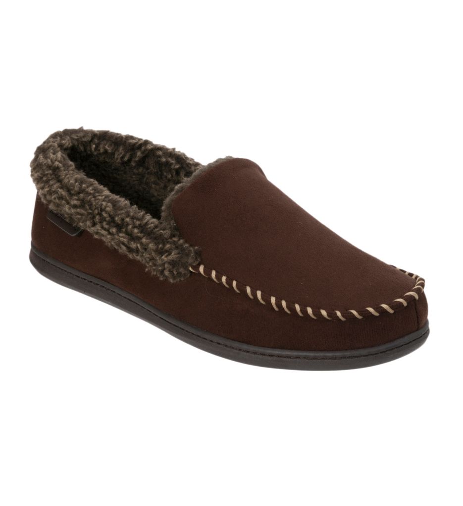 Microfiber Suede Moc Slipper With Memory Foam-gs