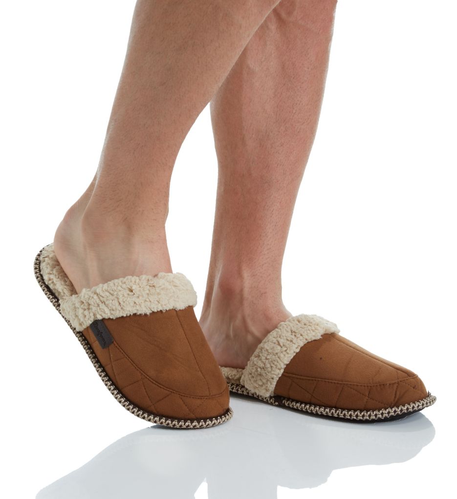 Microsuede Quilted Scuff Slipper With Memory Foam-cs1