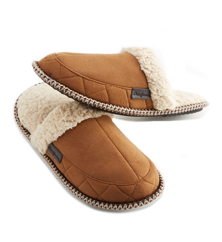 Microsuede Quilted Scuff Slipper With Memory Foam-cs2