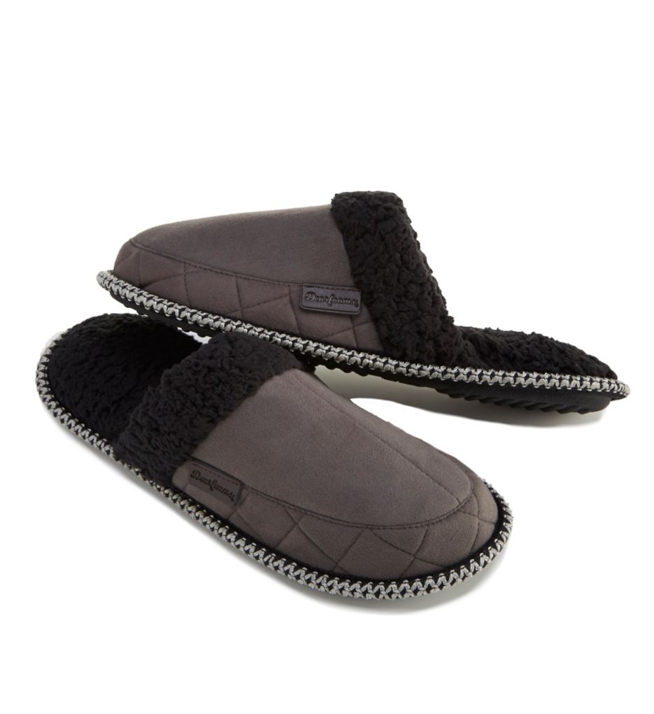 Microsuede Quilted Scuff Slipper With Memory Foam-cs3