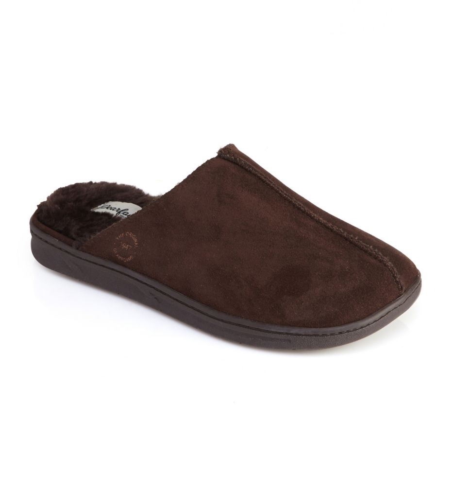 Center Front Seam Suede Scuff Slipper