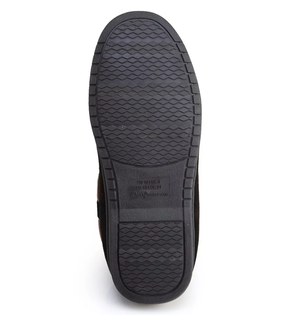 Suede Moccasin Slipper With Memory Foam BK Shoe 10