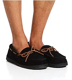 Suede Moccasin Slipper With Memory Foam