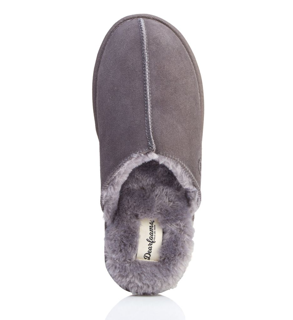 Genuine Suede Closed Toe Scuff Slipper-fs