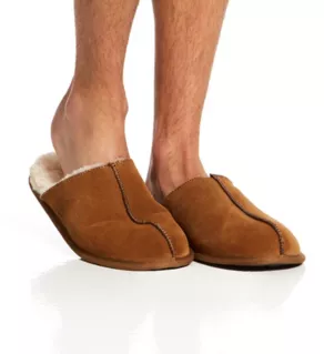 Genuine Suede Closed Toe Scuff Slipper