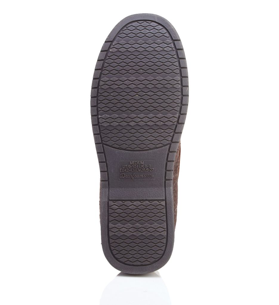 Mixed Material Moccasin Slipper With Memory Foam