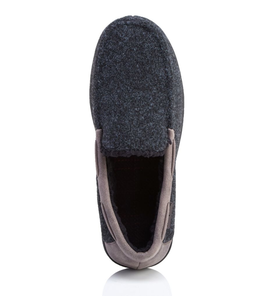 Mixed Material Moccasin Slipper With Memory Foam-fs