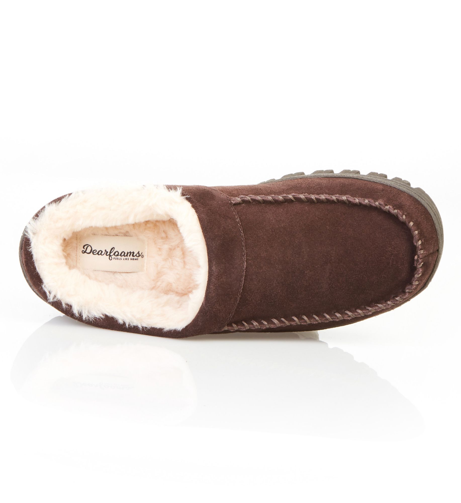 Dearfoams Reed Genuine Suede Slipper Coff Shoe 10  - Image 1