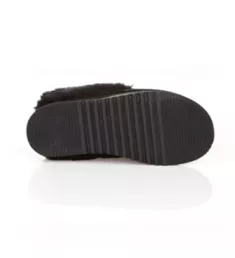 Genuine Suede Scuff Slipper Black 6