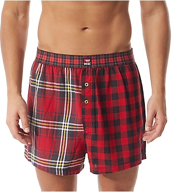 Diesel 100% Cotton Woven Boxer With Fly