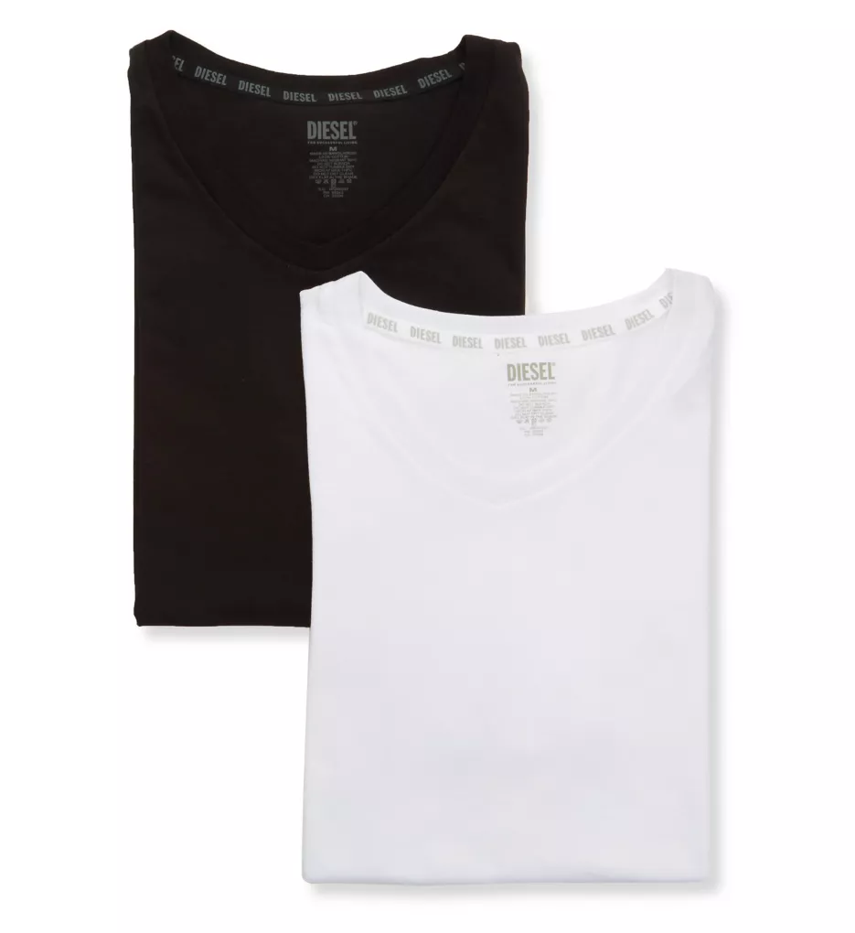 UMTEE Michael Tube V-Neck T-Shirt - 2 Pack Black/White S