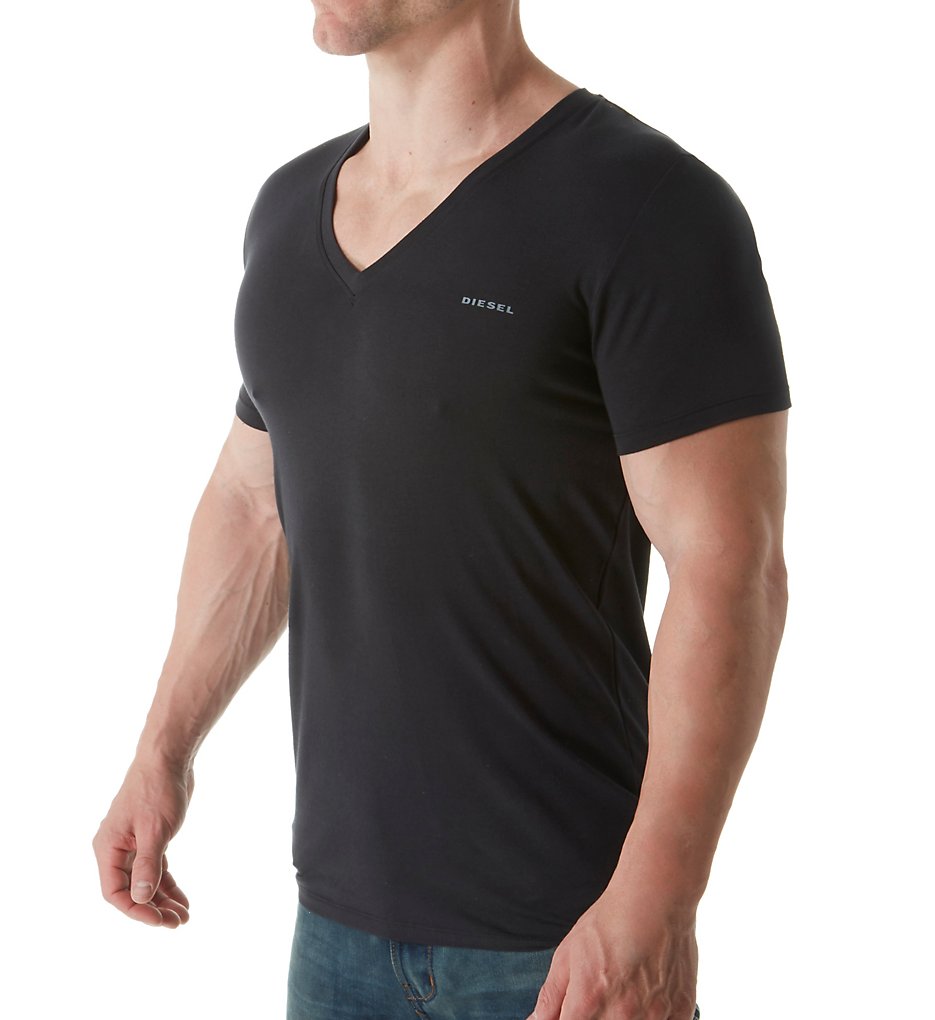 Diesel CGB3BAHF Essentials Umtee Jesse Deep V T-Shirt (Black)