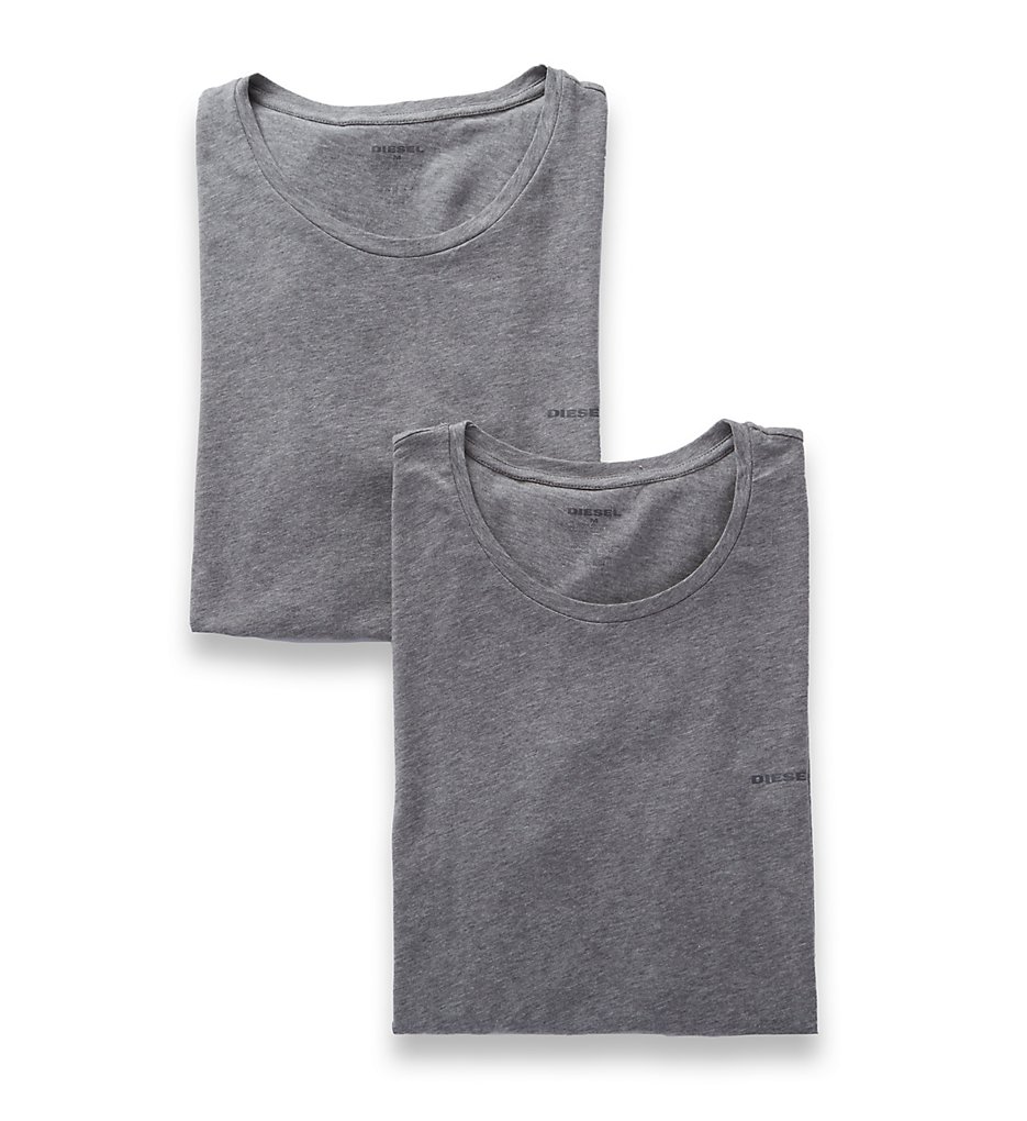 Diesel SHGSJAQX Essentials Randal Crew Neck T-Shirts - 2 Pack (Grey)