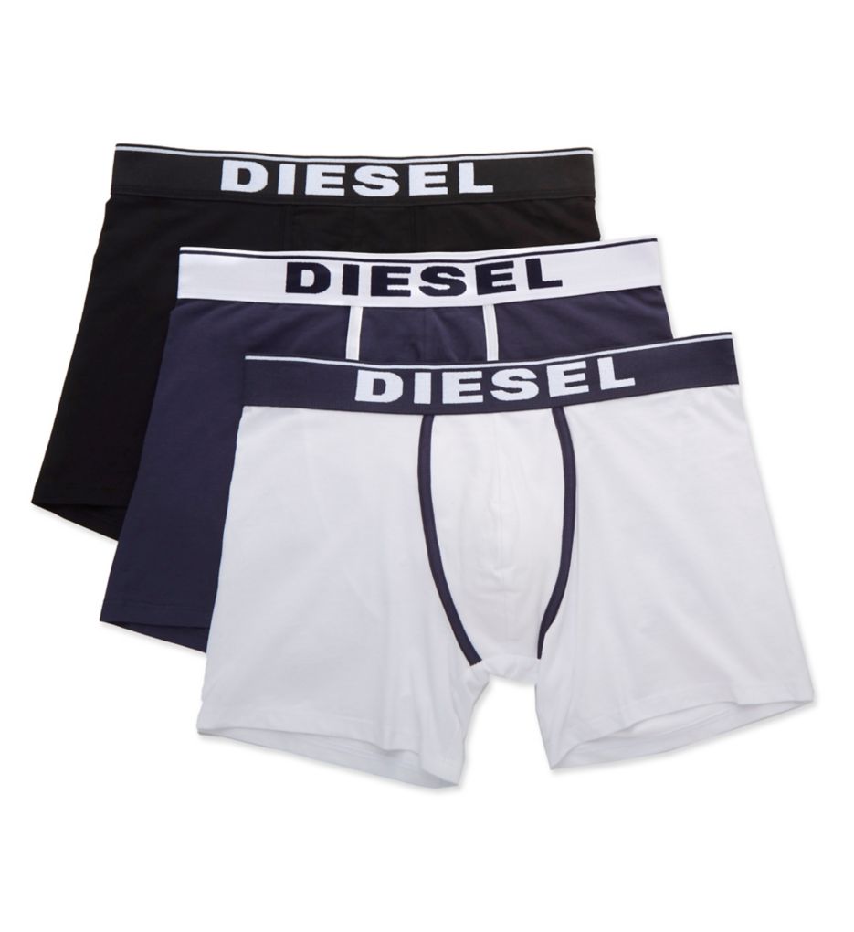 Diesel Damien Cotton Boxer Briefs - Black - Gold