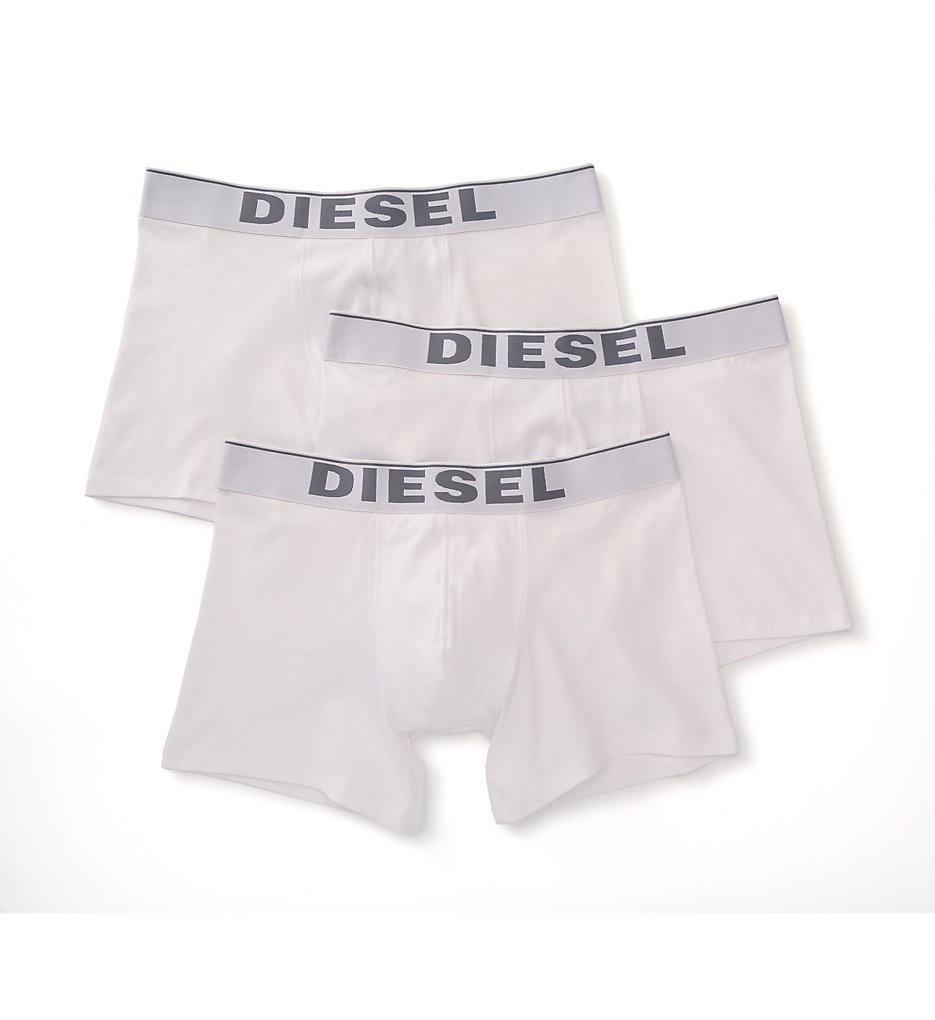 Diesel SKMNTGA Sebastian Cotton Stretch Boxer Briefs - 3 Pack (White)