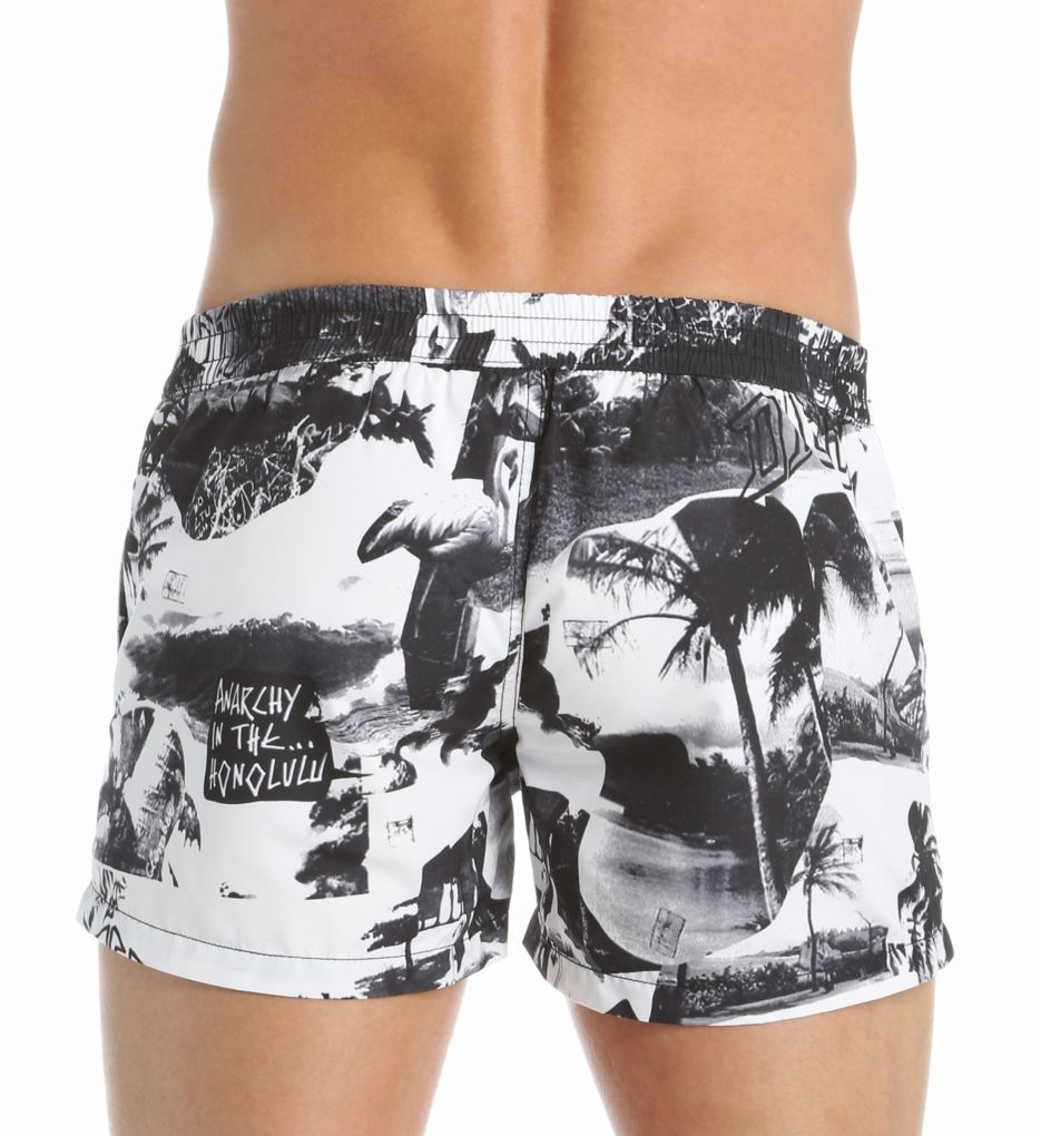 Sandy Aloha Print 5 Inch Swim Trunk